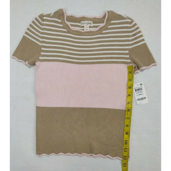 Maison Jules Womens Top XS Beige London Printed - Picture 8 of 15